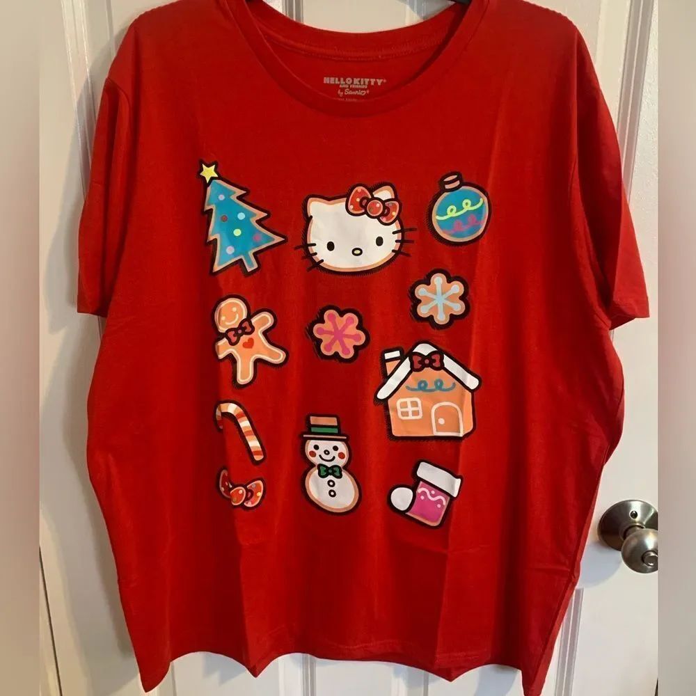 Sanrio Hello Kitty XL Red Christmas Holiday Shirt